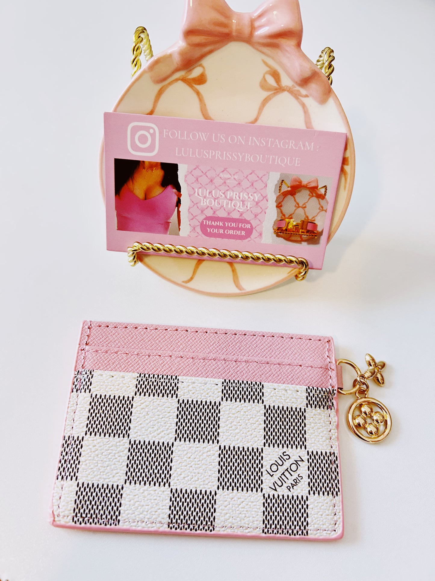 🌟checkered lv cardholder🌟